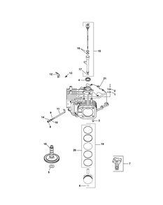 Kohler Sv735-3023 Crankcase Diagram and Parts List for Z-FORCES60 (17AF5GHD-17AF5GHD010)(2011) Cub Cadet Lawn Tractor